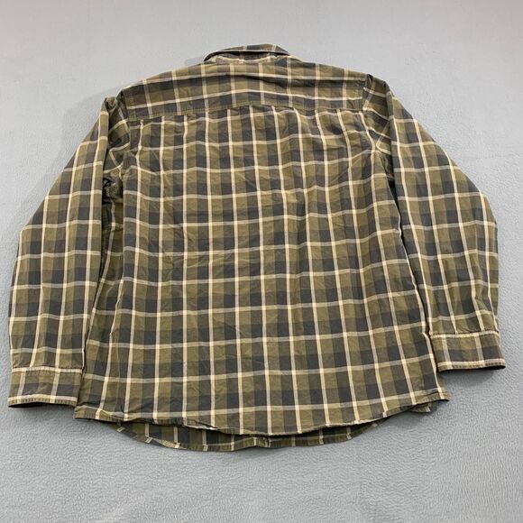 Carhartt Button Shirt Mens XL Plaid Brown Long Sleeve Pocket Cotton - Picture 15 of 16
